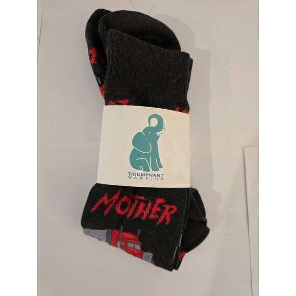 NWOT Triumpant Warrior "Mother Trucker"  Black Red Unisex Adult - Picture 3 of 8